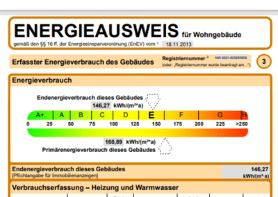 Immobilie in NRW Energieausweis